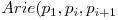 Arie(p_{1},p_{i},p_{i+1}