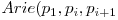 Arie(p_{1},p_{i},p_{i+1}