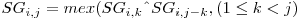  SG_{i,j} = mex(SG_{i,k} {\mathbin{\char`\^}} SG_{i,j-k}, (1 \leq k < j) 