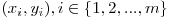 (x_{i}, y_{i}), i \in \left \{ 1, 2, ..., m \right \}