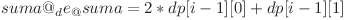 suma@_de_@suma = 2*dp[i-1][0] + dp[i-1][1]