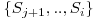  \{S_{j+1},.., S_{i}\} 