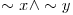  \sim x \wedge \sim y 