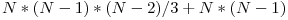  \displaystyle\ N*(N-1)*(N-2)/3 + N*(N-1)