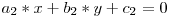  a_2 * x + b_2 * y + c_2 = 0