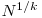 N^{1/k}