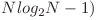 N\(log_2{N}-1)