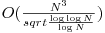 O(\frac{N^{3}}{sqrt{\frac{\log \log N}{\log N}}})