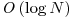 \mathit{O}\left( \log N \right)