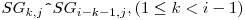 SG_{k,j} \verb|^| SG_{i-k-1,j}, (1 \leq k < i - 1)