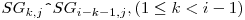 SG_{k,j} \verb|^| SG_{i-k-1,j}, (1 \leq k < i - 1)