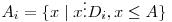  A_{i} = \{ x \mid x \vdots D_{i}, x \le A \} 