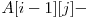  A[i-1][j] - 