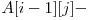  A[i-1][j] - 