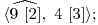  \langle \widehat{9\ [2]},\ 4\ [3] \rangle; 