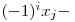  (-1)^i x_{j} - 