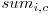 sum_{i,c} 