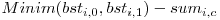  Minim(bst_{i,0}, bst_{i,1}) - sum_{i,c} 
