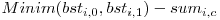  Minim(bst_{i,0}, bst_{i,1}) - sum_{i,c} 