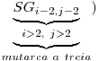  \underbrace{ \underbrace{SG_{i-2,j-2}}_{i > 2,\ j > 2} }_{mutarea\ a\ treia} )