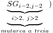  \underbrace{ \underbrace{SG_{i-2,j-2}}_{i > 2,\ j > 2} }_{mutarea\ a\ treia} )