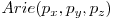 Arie(p_{x},p_{y},p_{z})