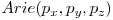 Arie(p_{x},p_{y},p_{z})