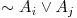 \sim A_{i} \vee A_{j} 