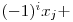  (-1)^i x_{j} + 