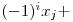  (-1)^i x_{j} + 